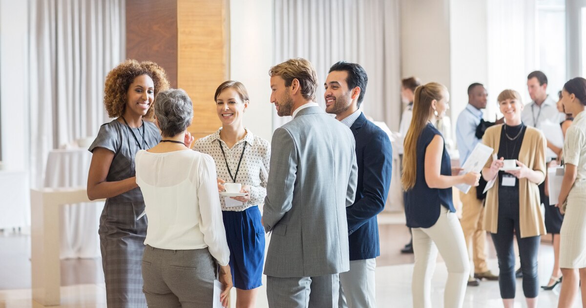 Multiple People Having Conversations and Networking