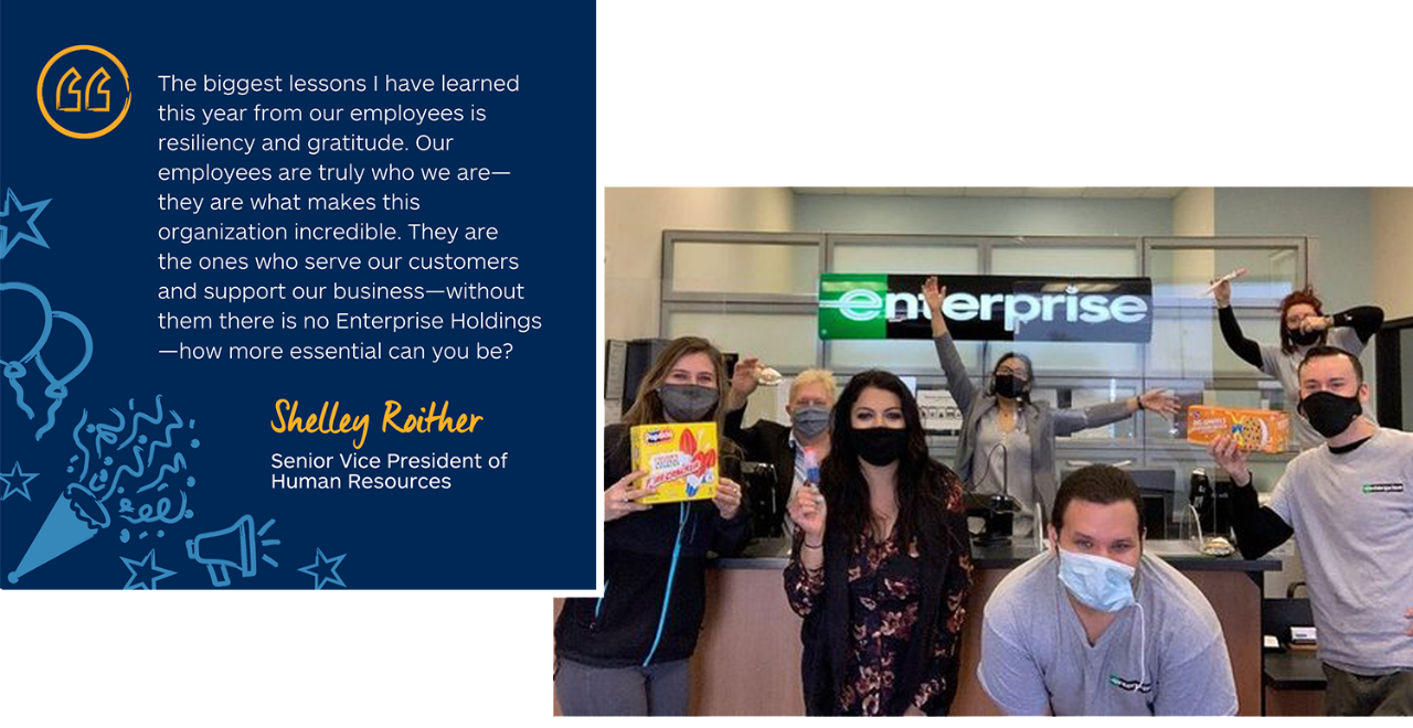 Employees enjoying frozen treats for employee appreciation day