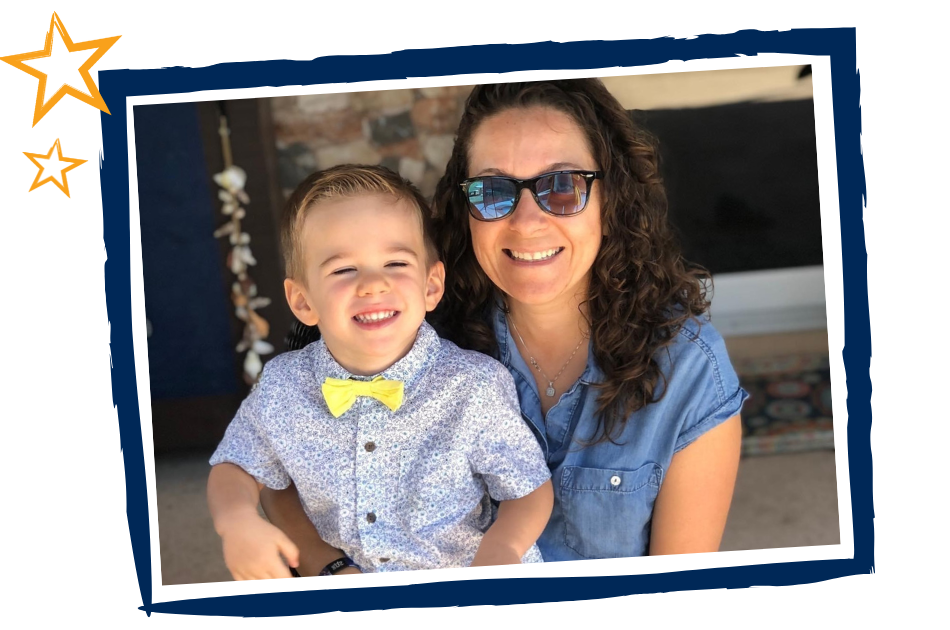 Natasha with her son