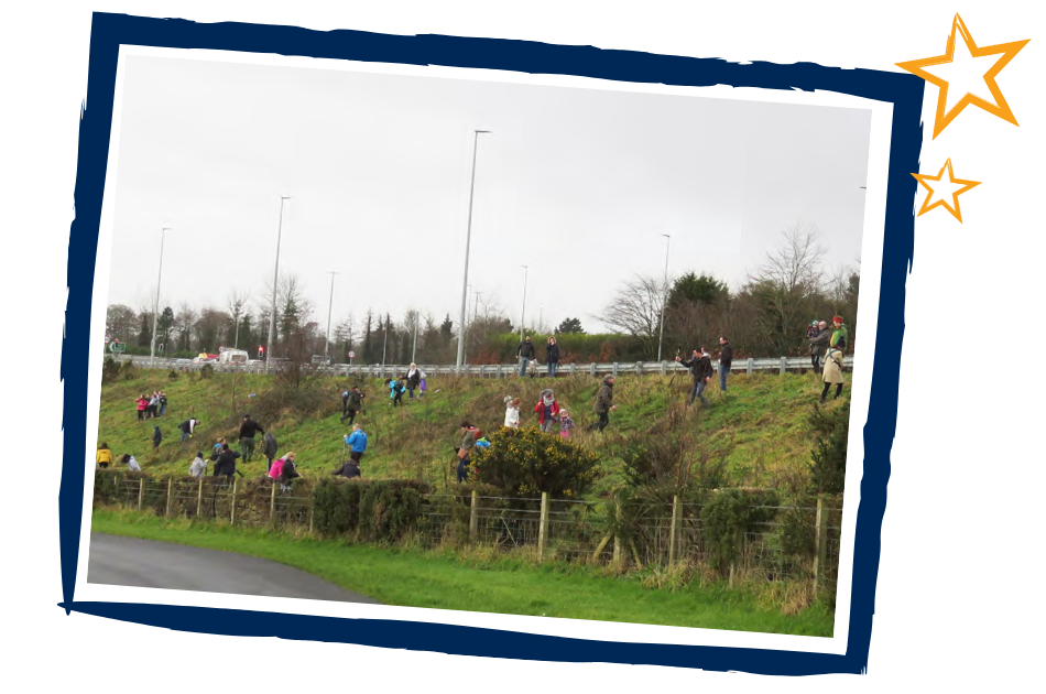 Enterprise employees planting trees