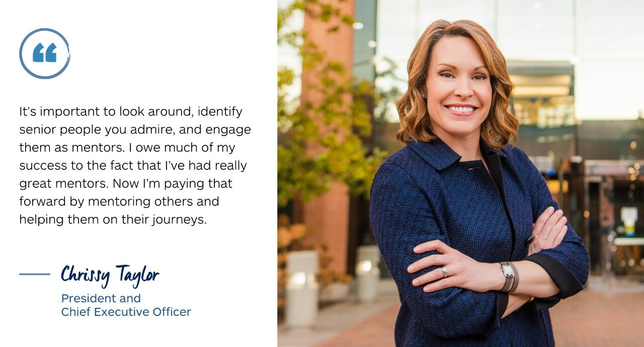 Chrissy Taylor headshot with quote