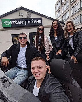 Employee group selfie