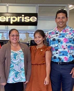 Three Enterprise employees in an office