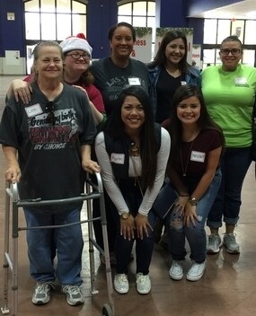 Employees volunteering