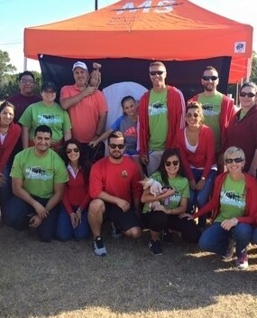 Group of employees at an MS walk