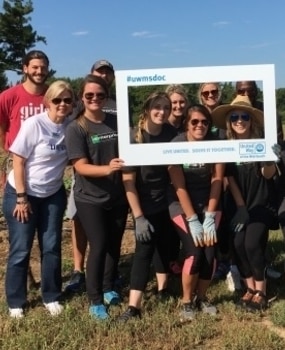 Group photo at service event
