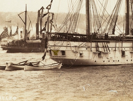 Old photo of the USS Enterprise