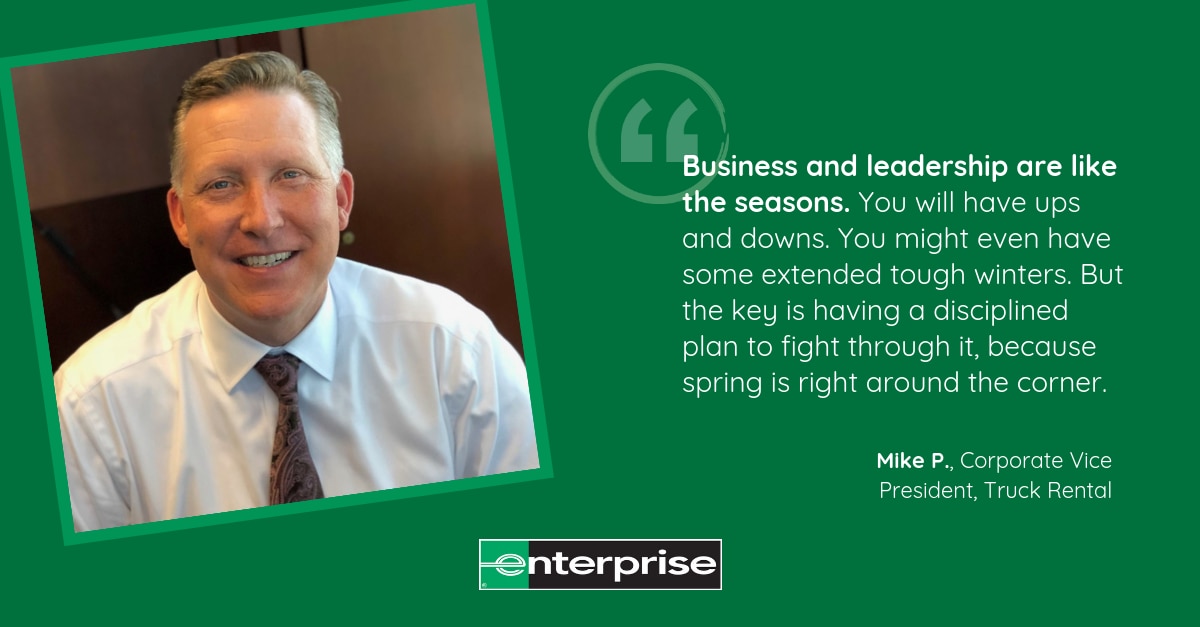 Mike P. Corporate Vice President of Truck Rental Headshot and Quote