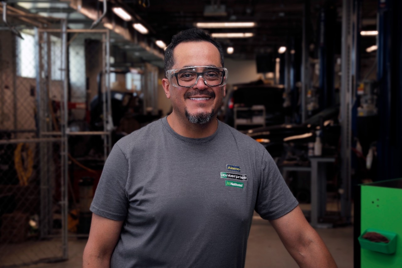 Enterprise Mobility team member standing in airport